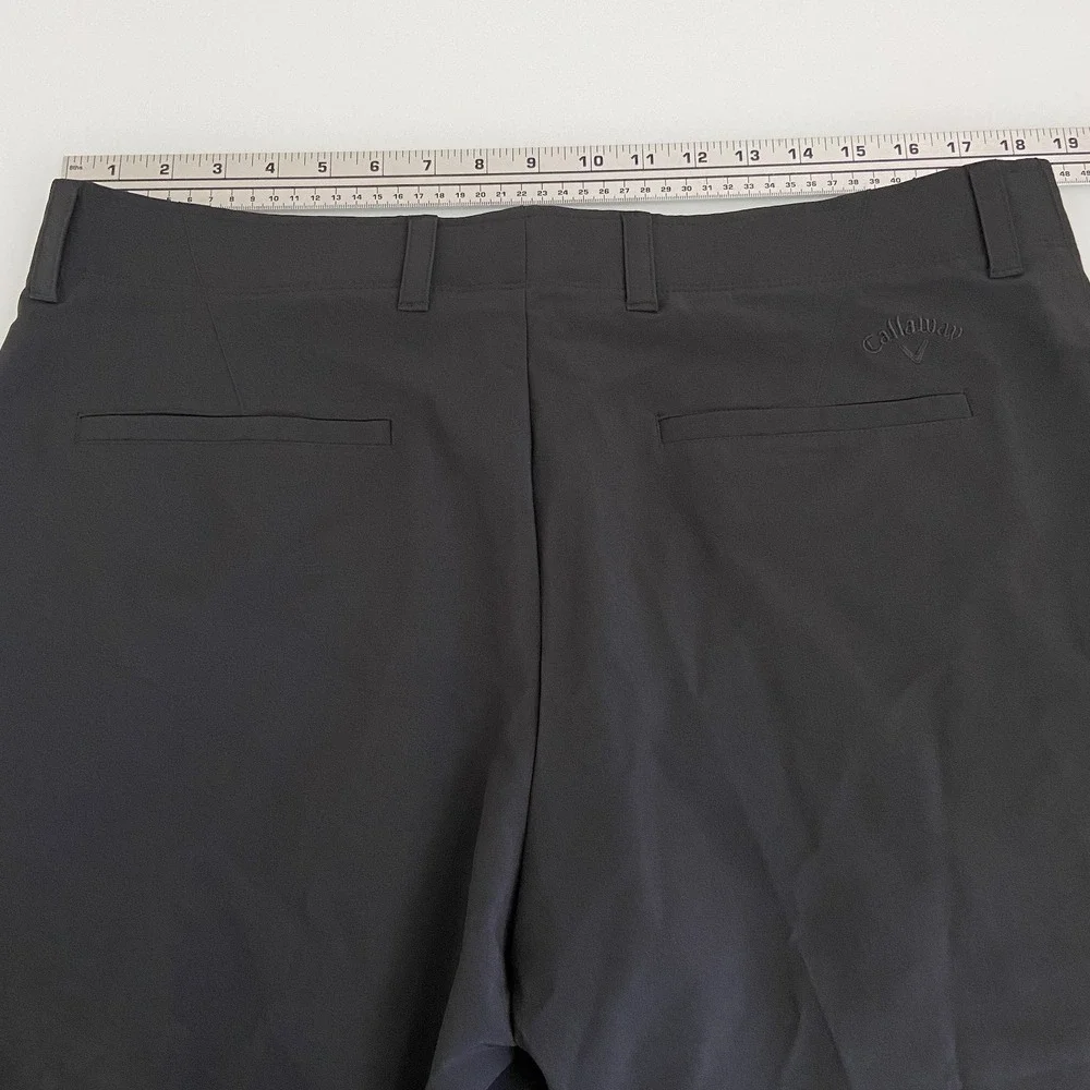 Callaway Men's Black Performance Chino Golf Shorts‎ Size 36 10in inseam Logo